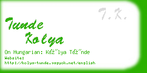 tunde kolya business card